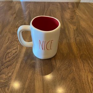 Rae Dunn White Mug with Red Interior - NICE